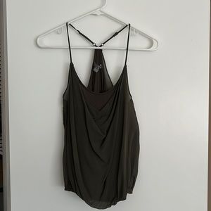 Forever 21 green draped racer back tank top